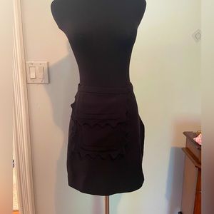 Size small Victoria Beckham for Target black mini skirt with scallop detail